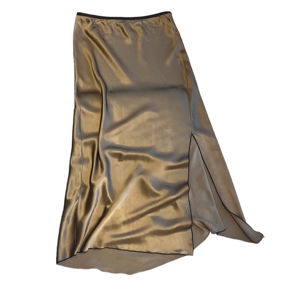 Rails Jada Satin Slip Skirt — Size Small — Peat Moss - Picture 4 of 6